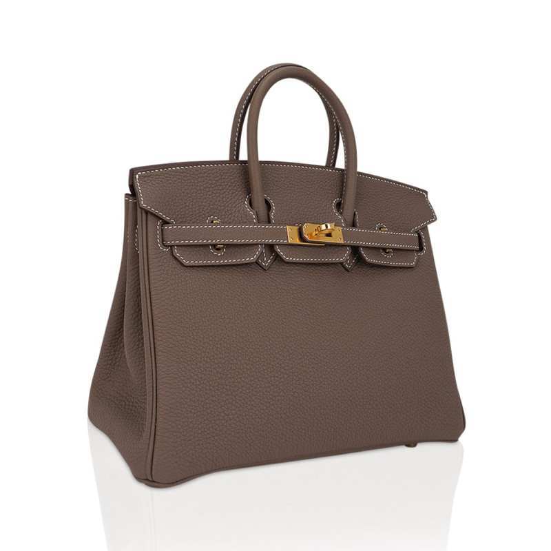 Birkin 25 Bag Etoupe Togo Leather with Gold Hardware