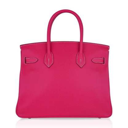 Birkin 30 Bag Rose Tyrien Candy Epsom Limited Edition Palladium