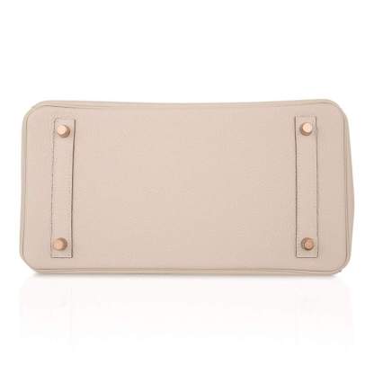 Birkin 30 Bag Craie Togo Leather with Rose Gold Hardware