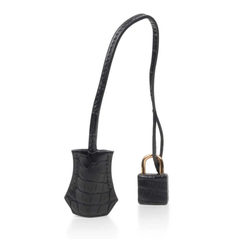 Hermes Birkin 30 Bag Black Matte Alligator Gold Hardware