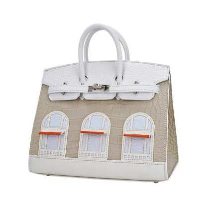 Limited Edition Birkin 20 Faubourg Sellier Bag Neige (Snow) White Matte Alligator