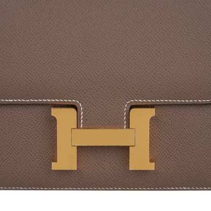 Constance Mini 18 Bag Etoupe Gold Hardware Epsom Leather