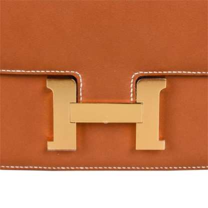 Constance Bag 18 Rare Fauve Barenia Leather Gold Hardware