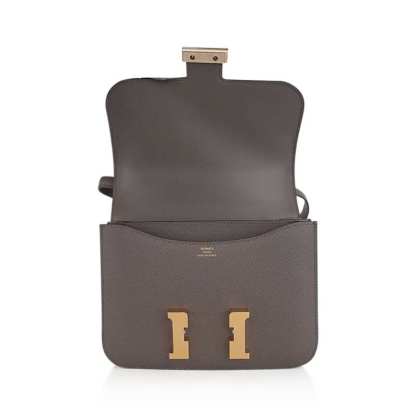 Mini Constance 18 Bag Etain Epsom Leather with Gold Hardware