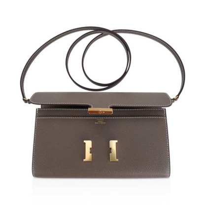 Constance Long To Go Wallet Etoupe Epsom with Gold Hardware
