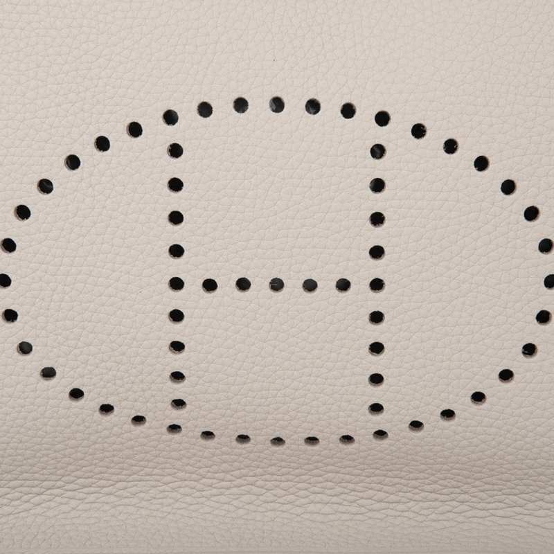 Evelyne PM Bag Beton Palladium Hardware Clemence Leather New w/Box