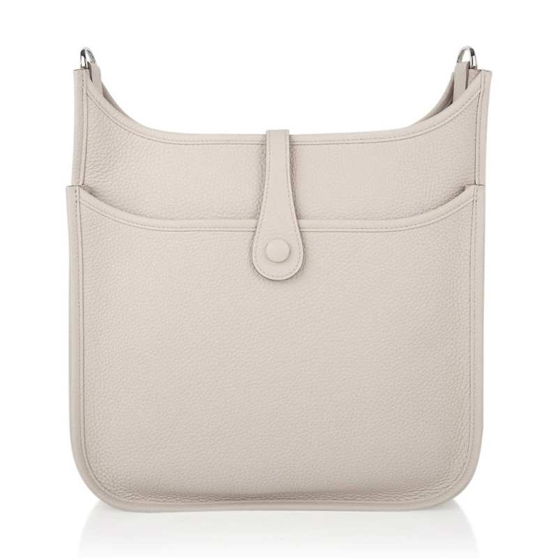 Evelyne PM Bag Beton Palladium Hardware Clemence Leather New w/Box