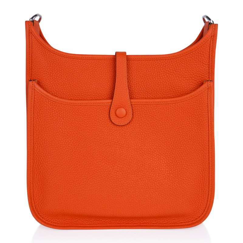 Evelyne PM Bag Feu Orange Palladium Hardware Clemence Leather