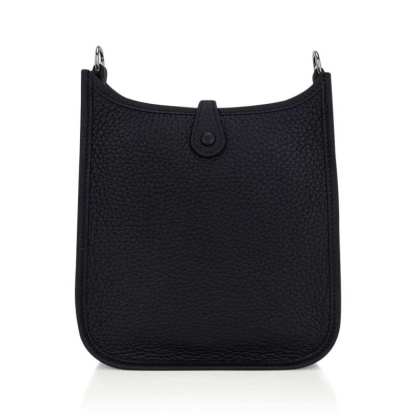 Mini Evelyne TPM Bag Black Clemence Leather with Palladium Hardware