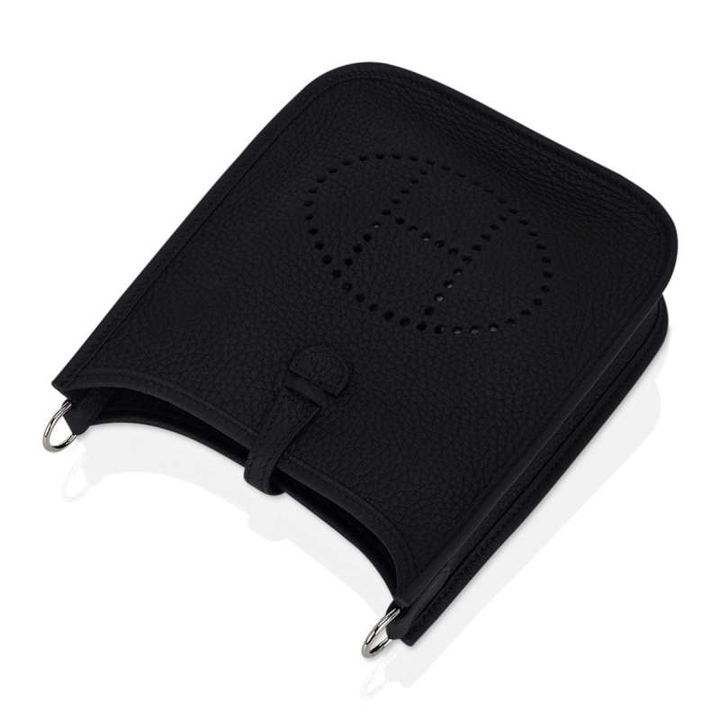 Mini Evelyne TPM Bag Black Clemence Leather with Palladium Hardware