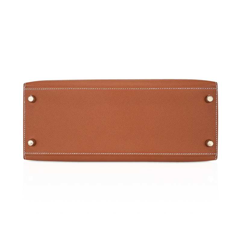 Kelly 28 Sellier Bag Gold Epsom Leather with Gold Hardware