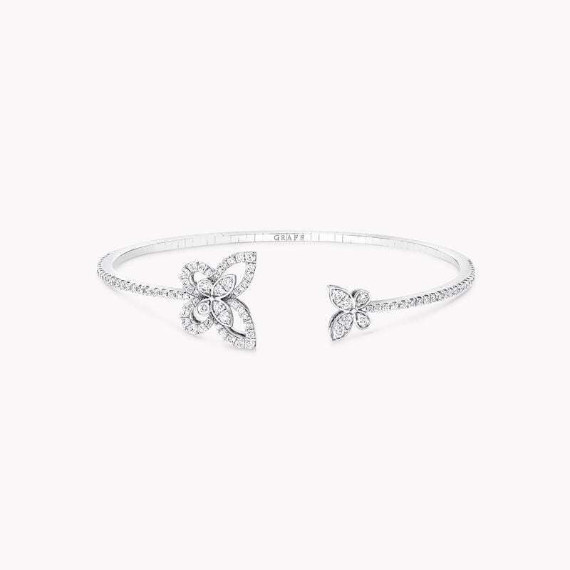Butterfly Silhouette Open Diamond Bangle