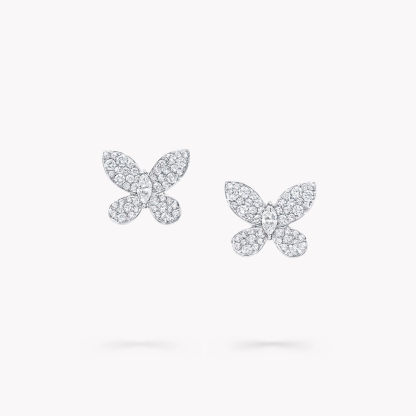 Pavé Butterfly Diamond Small Stud Earrings
