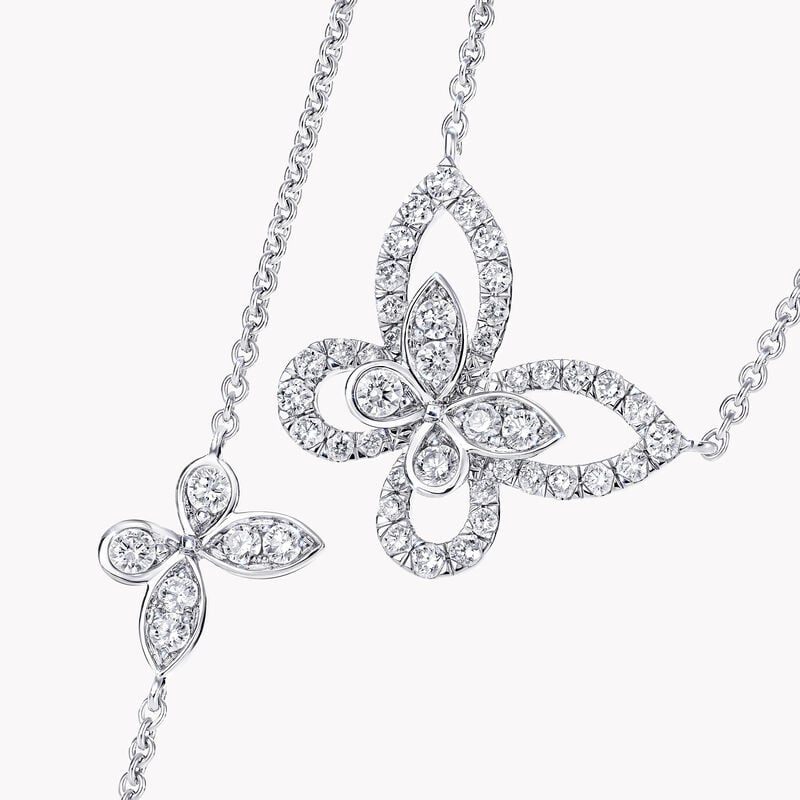 Multi Butterfly Silhouette Diamond Pendant