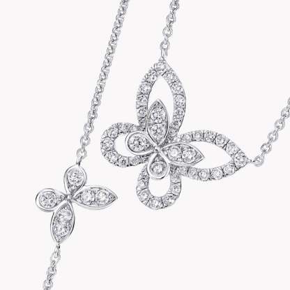 Multi Butterfly Silhouette Diamond Pendant