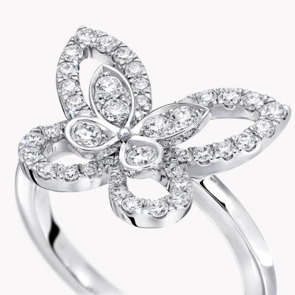 Butterfly Silhouette Diamond Mini Ring