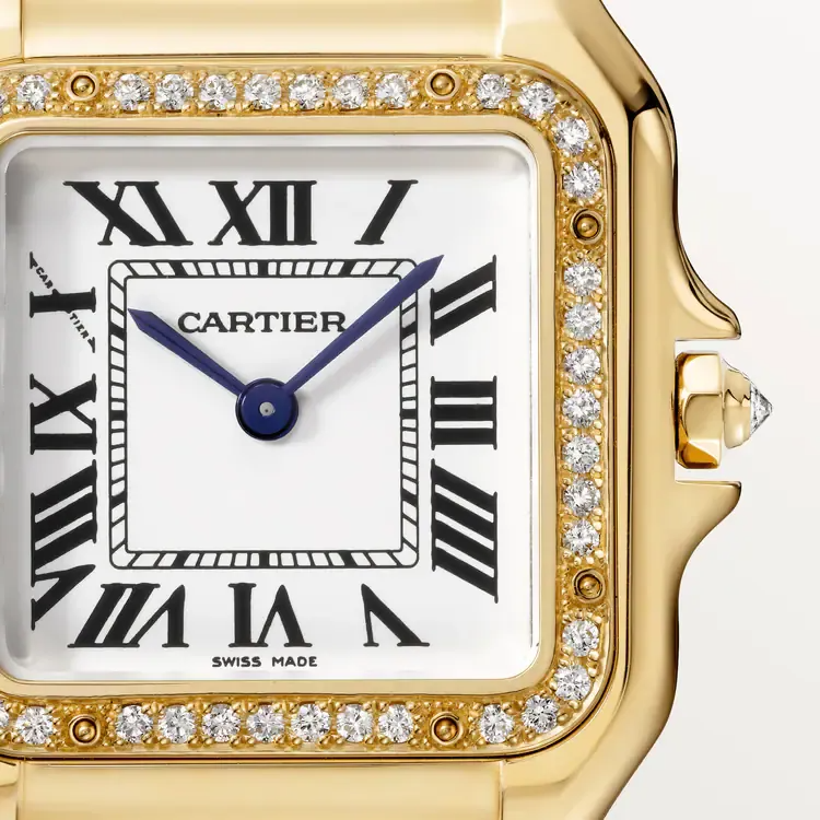 PANTHÈRE DE CARTIER WATCH, SMALL MODEL & CLASSIC CABLESPIRA® BRACELET | DIAMONDS, 7MM