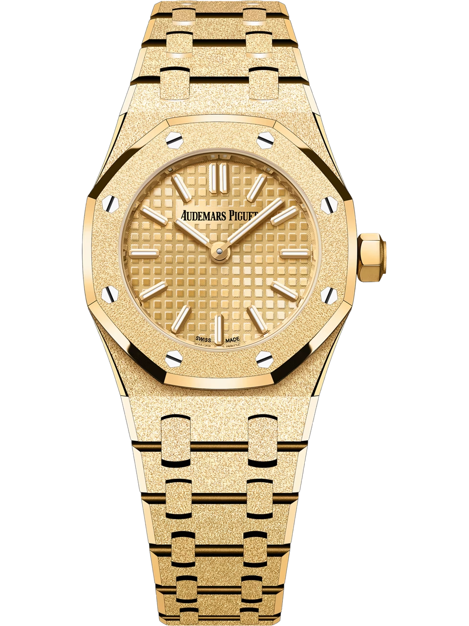 Royal Oak Mini Frosted Gold Quartz Ref. 67630BA.GG.1312BA.01-C