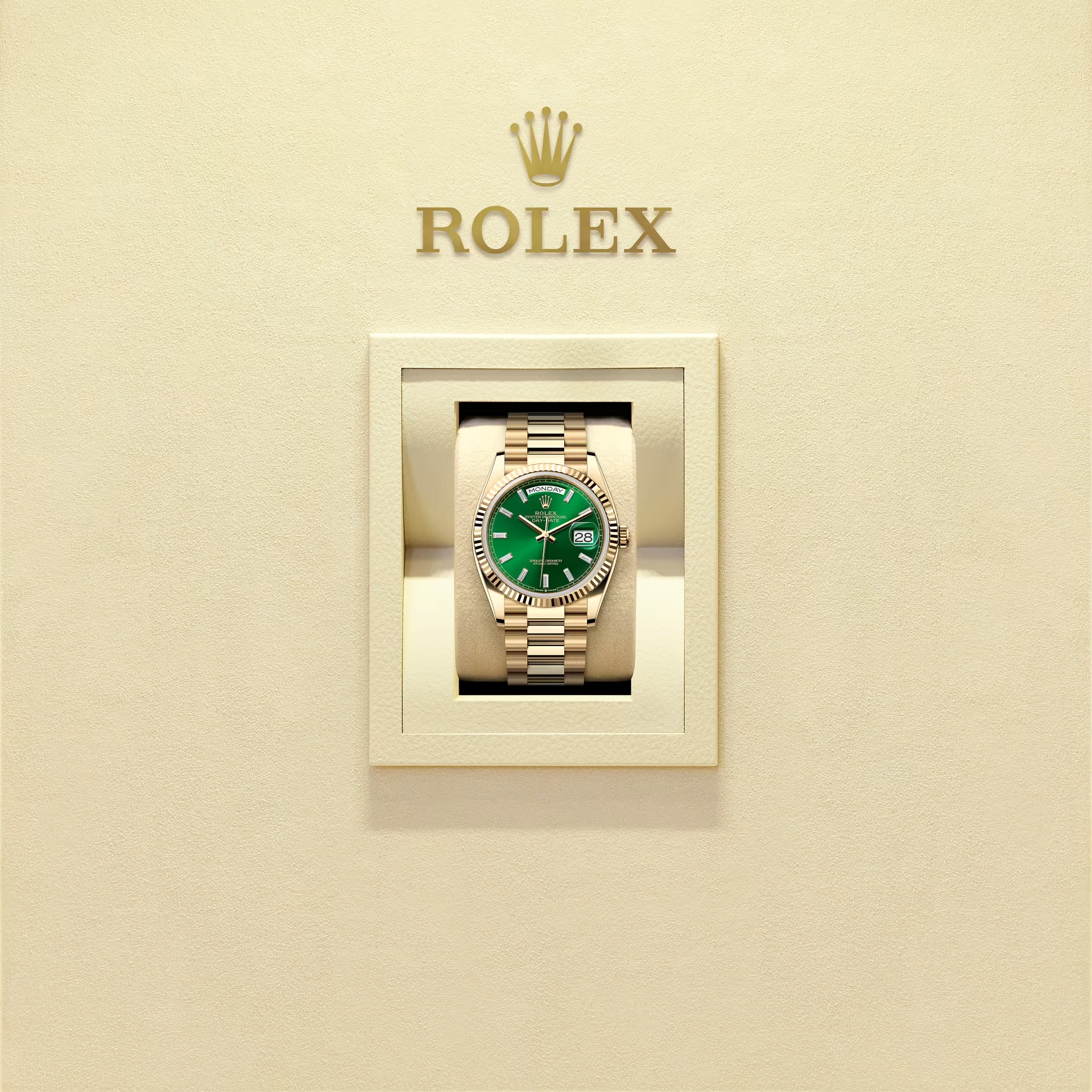 Day-Date 36 Green Diamond Dial Watch 128238