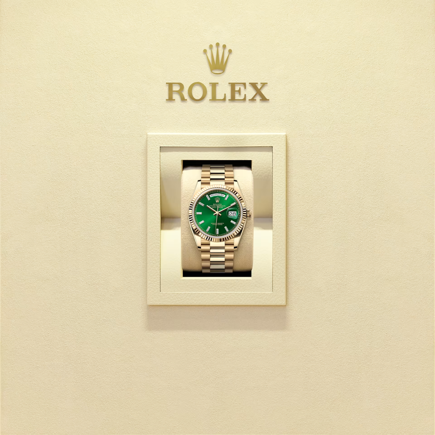 Day-Date 36 Green Diamond Dial Watch 128238