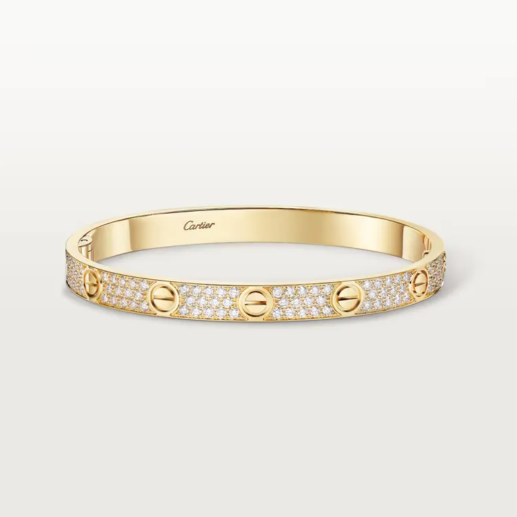 LOVE BRACELET, CLASSIC MODEL, PAVED & JUSTE UN CLOU BRACELET, CLASSIC MODEL, DIAMONDS