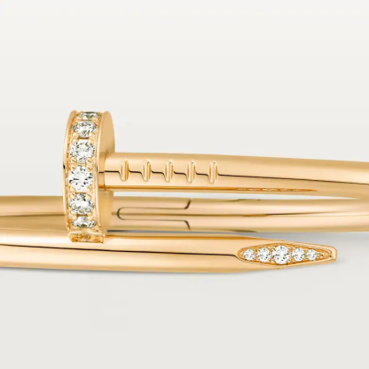 4‑Piece Cartier Stack –Panthère, Yellow Gold, Diamonds