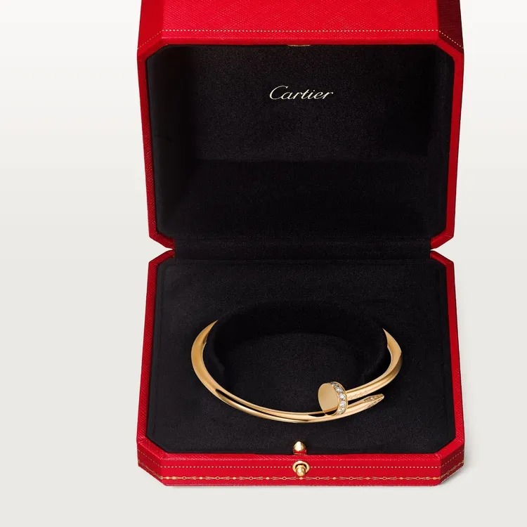 4‑Piece Cartier Stack –Panthère, Yellow Gold, Diamonds