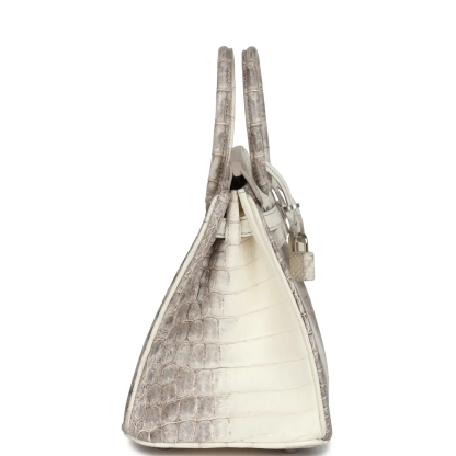 Hermes Birkin 25 / 30 Himalaya Niloticus Crocodile Palladium Hardware