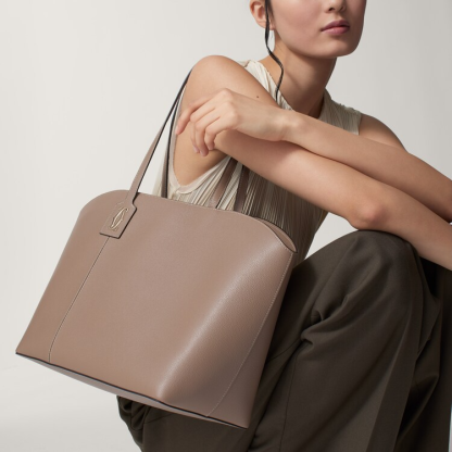 Tote bag, C de Cartier khaki