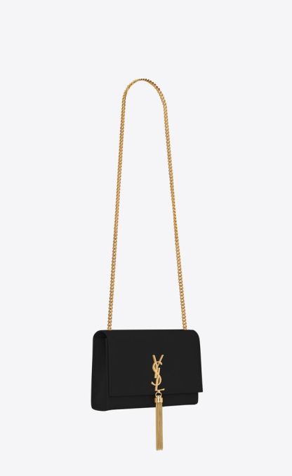 KATE MEDIUM TASSEL IN GRAIN DE POUDRE EMBOSSED LEATHER