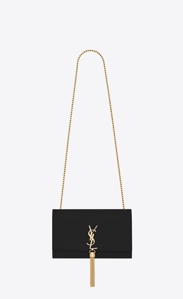 KATE MEDIUM TASSEL IN GRAIN DE POUDRE EMBOSSED LEATHER