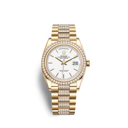 Day-Date, 36mm, 18k Yellow Gold, Ref# 128348rbr-0048