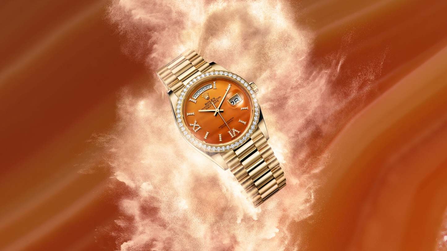 Day-Date 36, 18k Yellow Gold with Diamond-set, 36mm, Ref# 128348rbr-0049