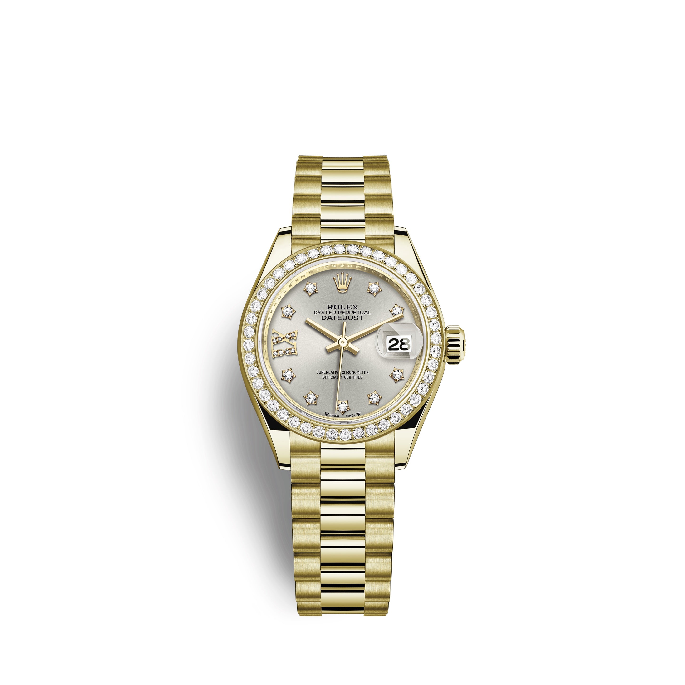 Lady-Datejust 28, 18kt Yellow Gold and diamonds, Ref# 279138RBR-0001