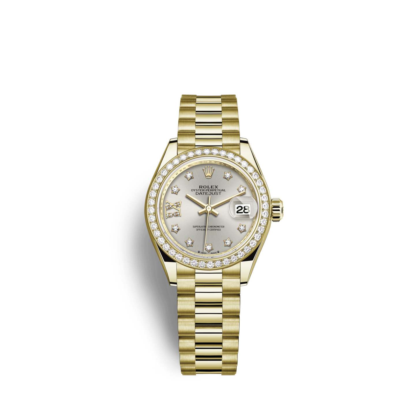 Lady-Datejust 28, 18kt Yellow Gold and diamonds, Ref# 279138RBR-0001