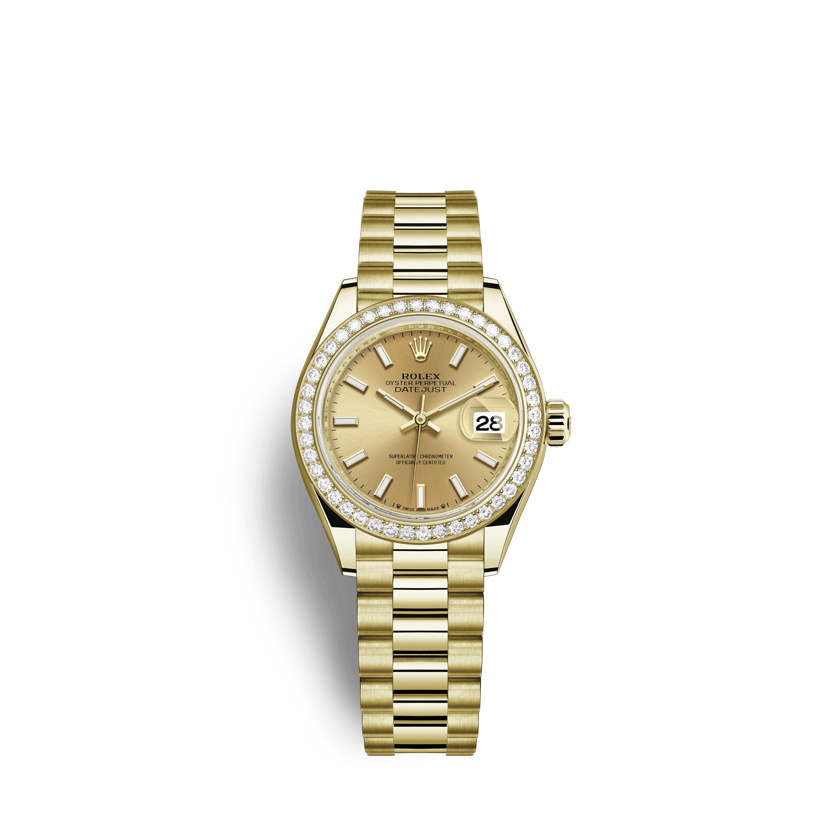 Lady-Datejust 28, 18kt Yellow Gold and diamonds, Ref# 279138RBR-0014