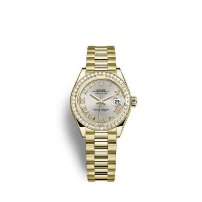 Lady-Datejust 28, 18kt Yellow Gold and diamonds, Ref# 279138RBR-0017