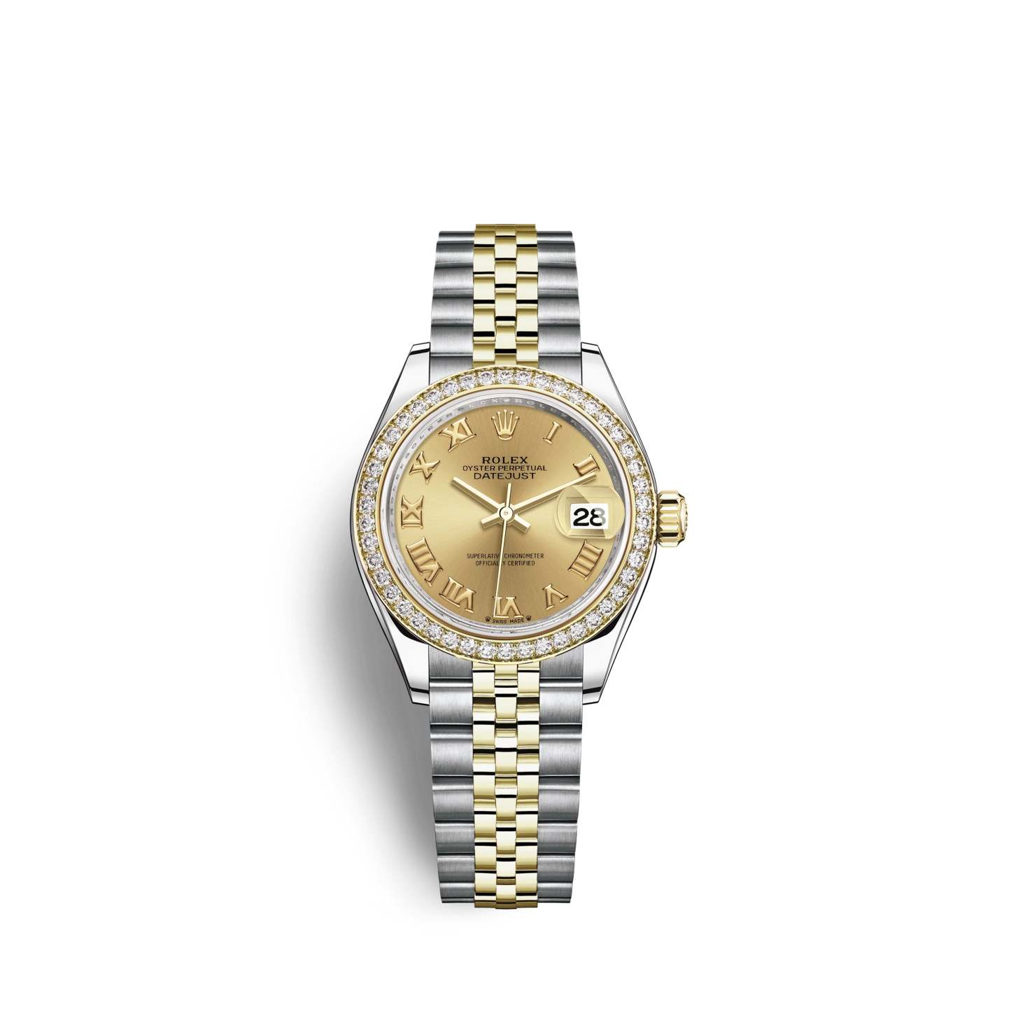 Lady-Datejust 28, Oystersteel and 18k Yellow Gold, Ref# 279383RBR-0009