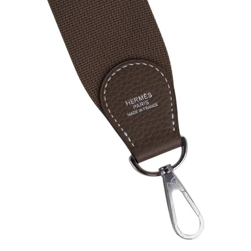 Evelyne GM Bag Etoupe Clemence Leather with Palladium Hardware