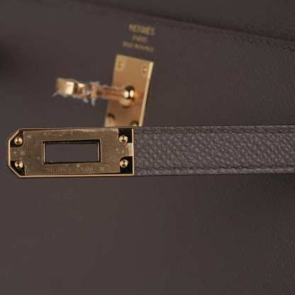 Kelly Sellier 25 Bag Etain Gold Hardware Epsom Leather New