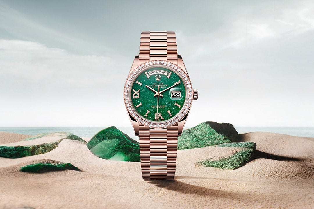 Day-Date 36, 18k Everose Gold with Diamond-set, 36mm, Ref# 128345rbr-0068