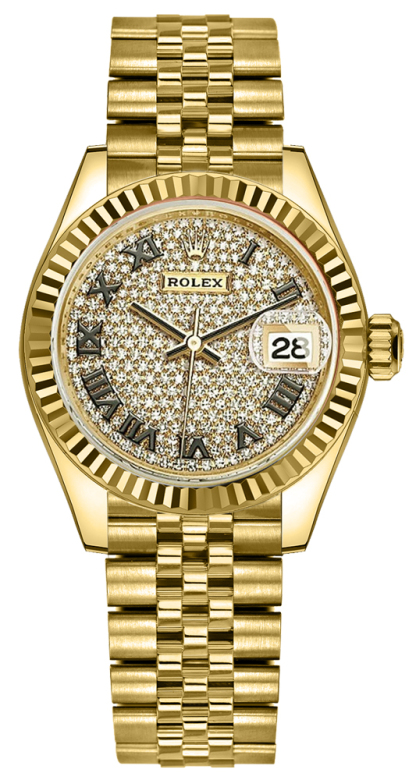 Lady-Datejust 28 Diamond Pave Dial Women's Watch 279178-0032