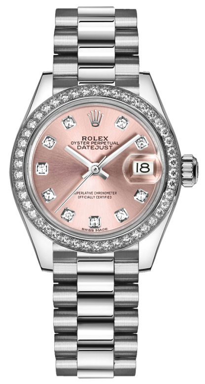 Lady-Datejust 28 Pink Diamond Platinum Watch 279136RBR-0005