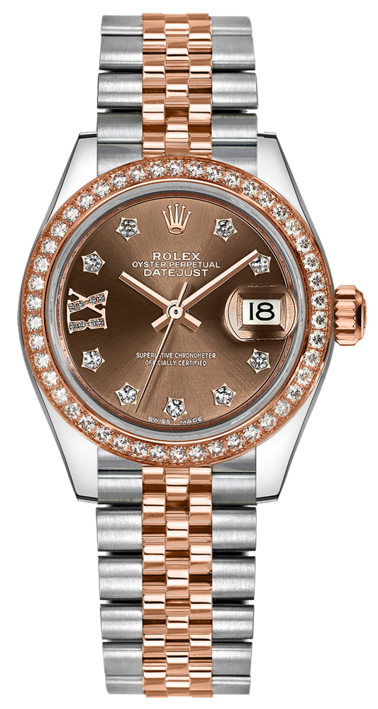 Lady-Datejust 28 Jubilee Bracelet Gold & Steel Watch 279381RBR-0003