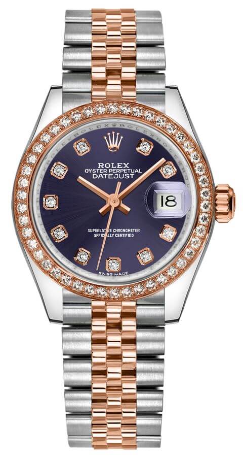 Lady-Datejust 28 Purple Diamond Dial Watch 279381RBR-0015