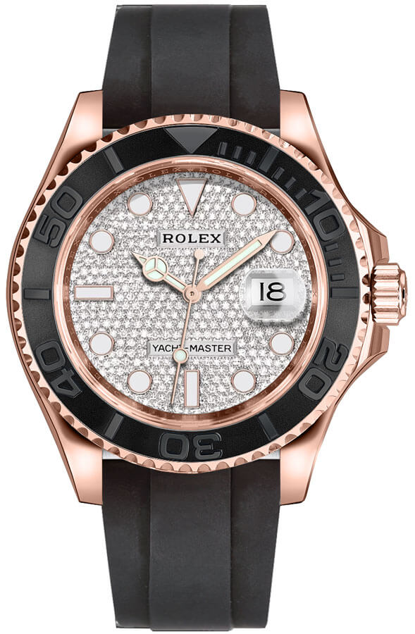 Yacht-Master 40mm 116655 - 18k Rose Gold Case with Diamond Pave Dial