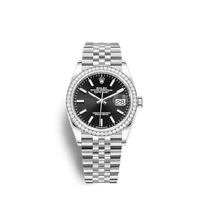 Datejust 36 Oystersteel and white gold Ref# 126284RBR-0007