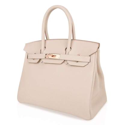 Birkin 30 Bag Craie Togo Leather with Rose Gold Hardware