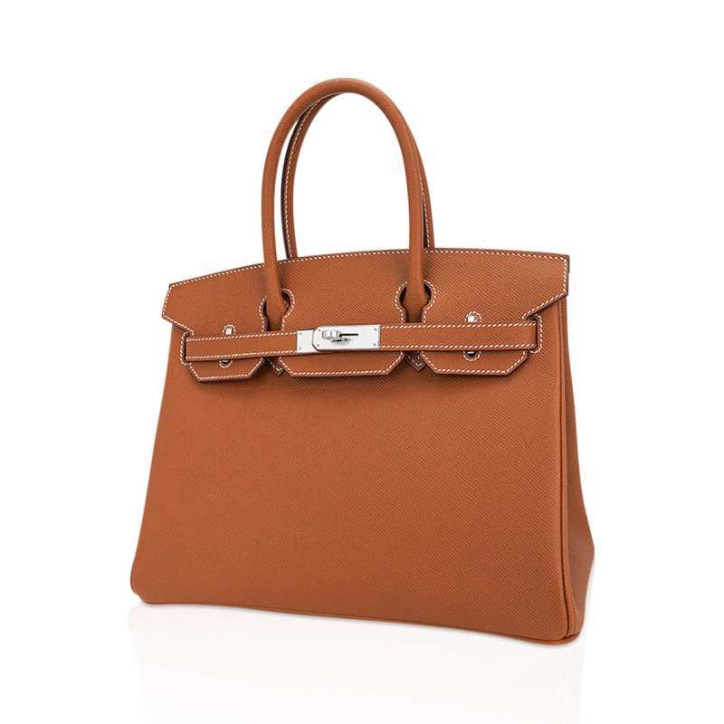 Birkin 30 Bag Gold Epsom Leather with Palladium Hardware
