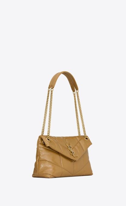 SMALL PUFFER IN CRINKLED LEATHER